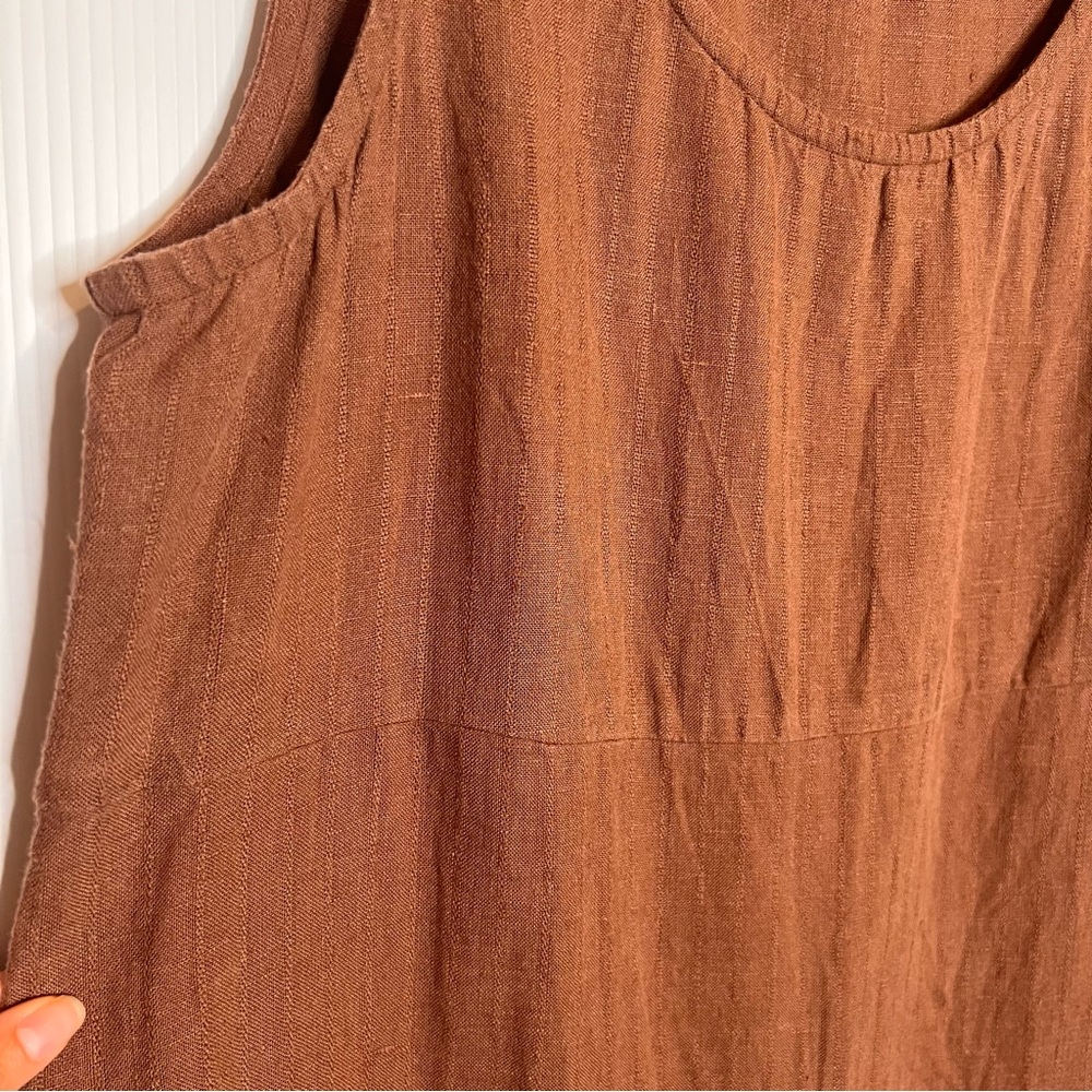EILEEN FISHER  100% Linen‎ Sleeveless Tunic Mini Dress. Size Medium - Picture 4 of 6